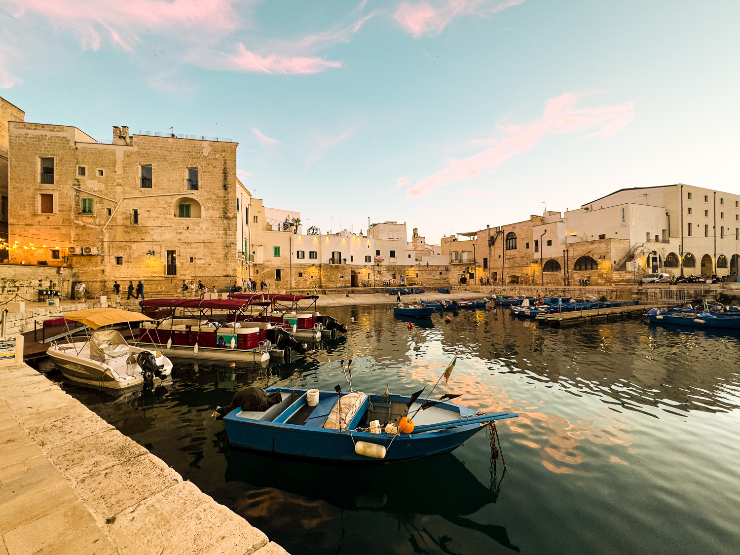 Ultimate Puglia Vacation Guide: Boats on the Harbor in Monopoli, Puglia, Italy