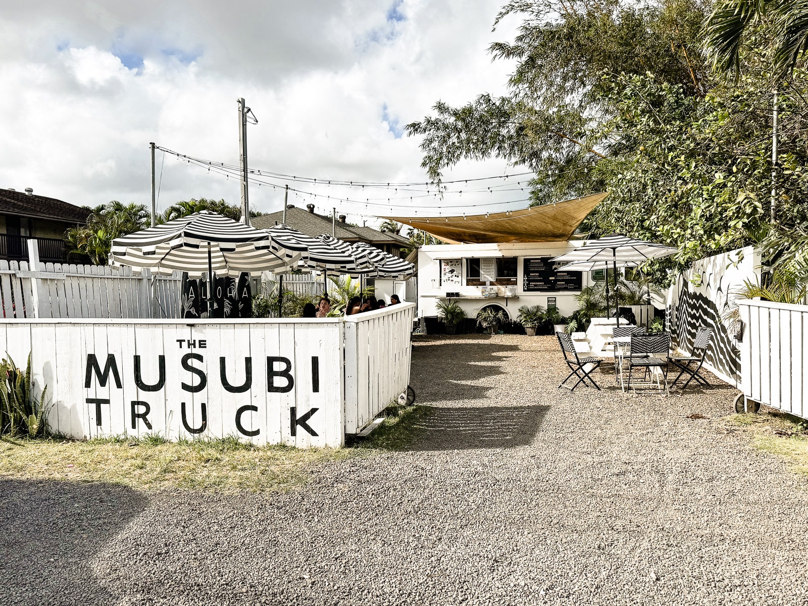 The Musubi Truck Food Truck and with outdoor seating in Kauai Hawaii