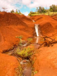 Red Dirt Waterfall Hike in Waimea Canyon in Kauai, Hawaii