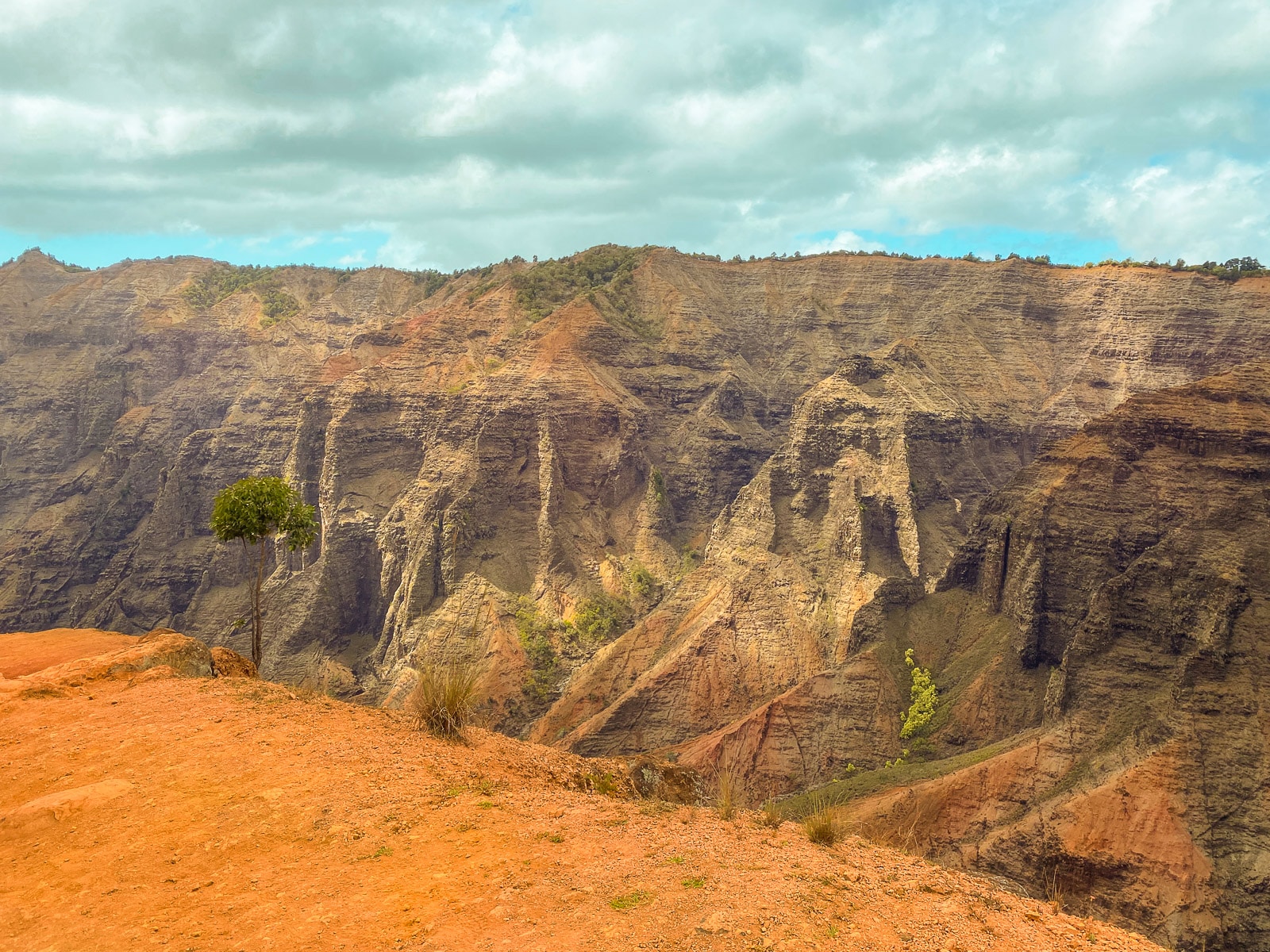 Best Things to do in Kauai: View down into Waimea Canyon in Kauai, Hawaii from the Waipo'o Falls Trail