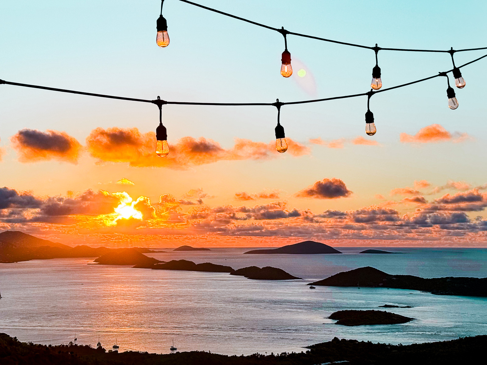 11 Very Best Things to do in St. John: View of the Sunset and BVIs from The Windmill Bar in St. John, USVI